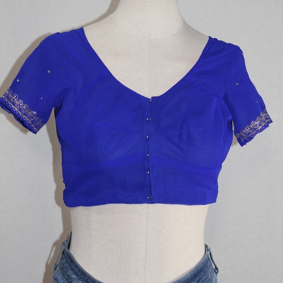 Blue Crop Top - Picture 7 of 12